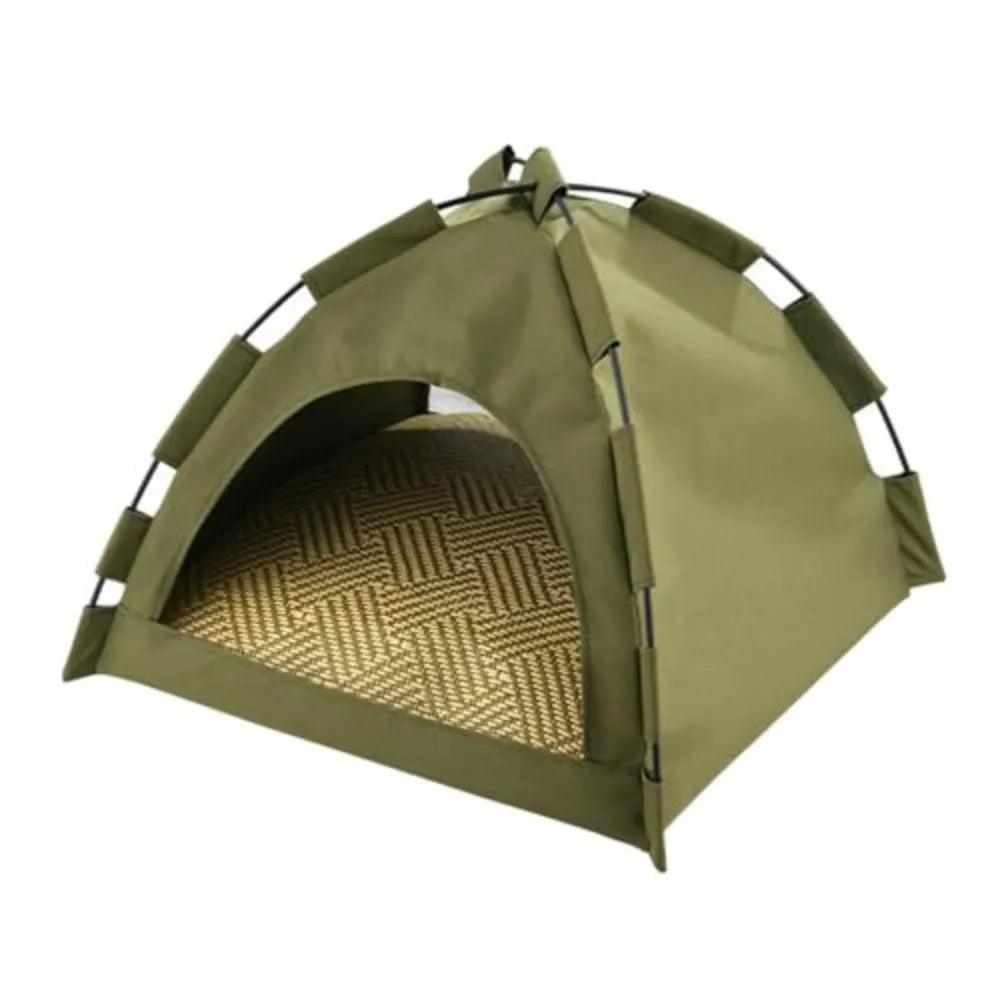 Semi Enclosed Portable Pet Tent With Removable Washable Cover