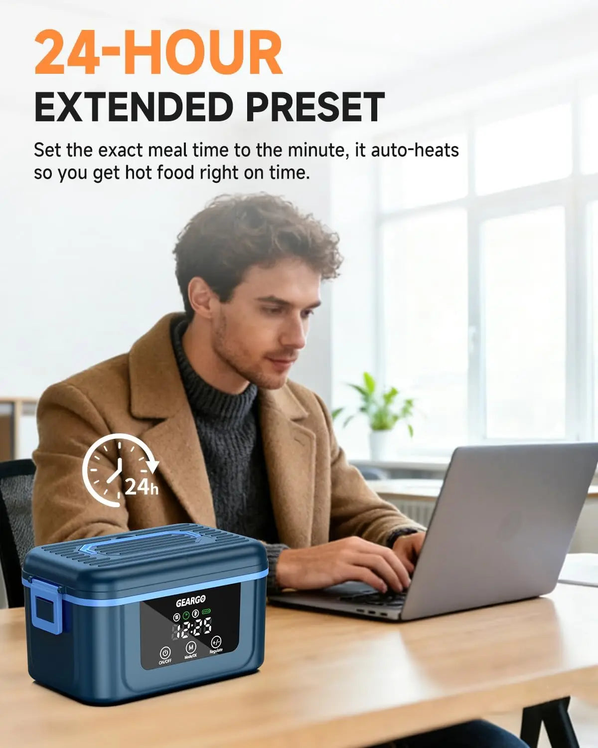 Rechargeable Cordless Electric Heated Lunch Box For Portable Meal Storage