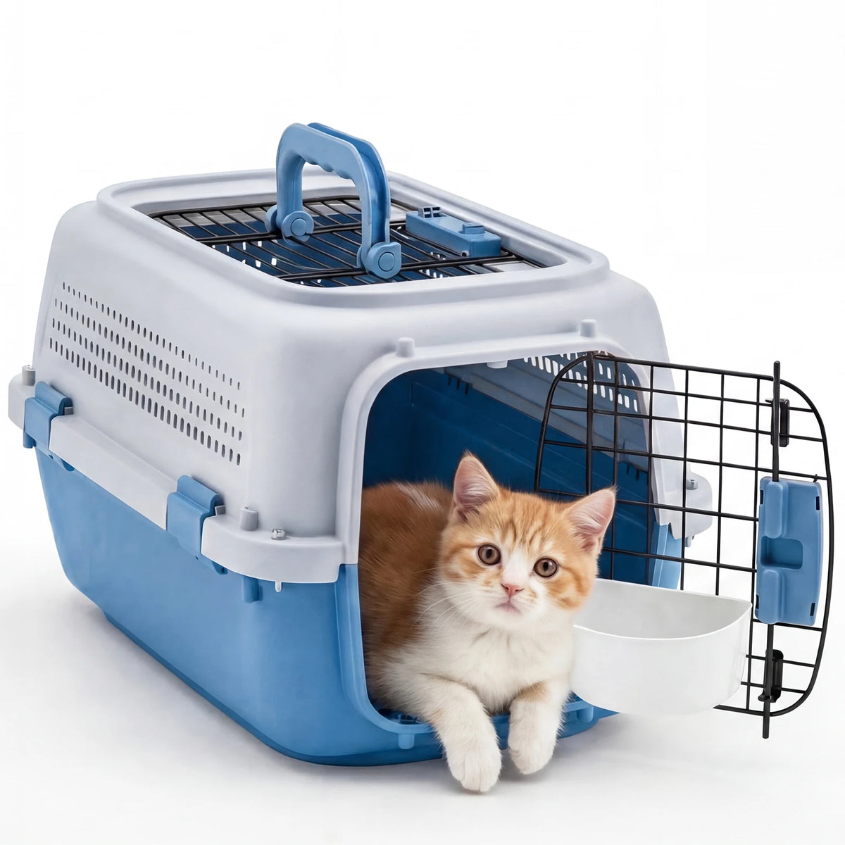 Portable Pet Carrier With Reinforced Security Latches For Pets