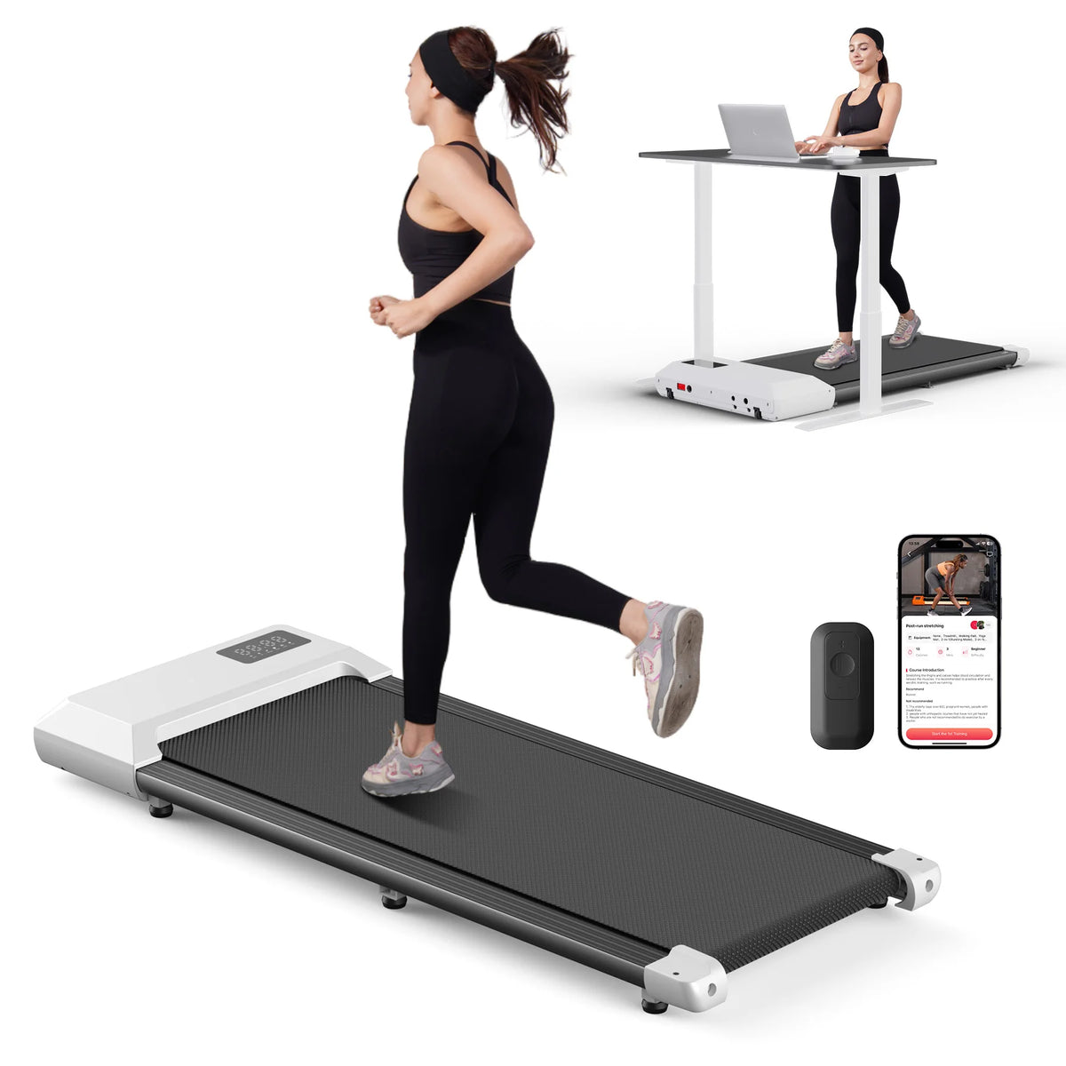 Superun 2In1 Treadmill Home Use 2.5HP Walking Running Bluetooth