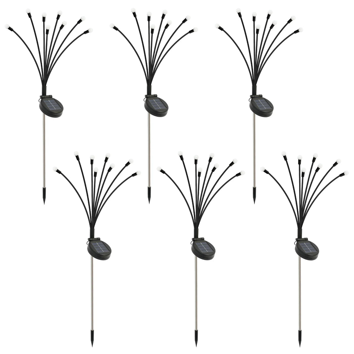 8-Head Solar Firefly Lights Outdoor Garden Decor Yard Pathway