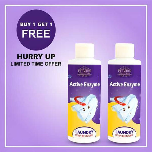 Laundry Stain Remover Active Enzyme Liquid (100ml - Pack of 2)