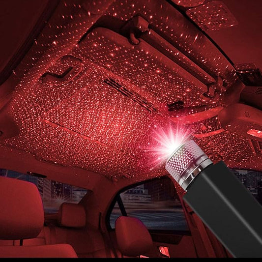 Star Lamp USB Car Ceiling Light (Red)