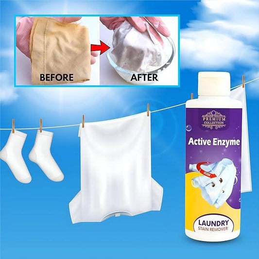 Laundry Stain Remover Active Enzyme Liquid (100ml - Pack of 2)