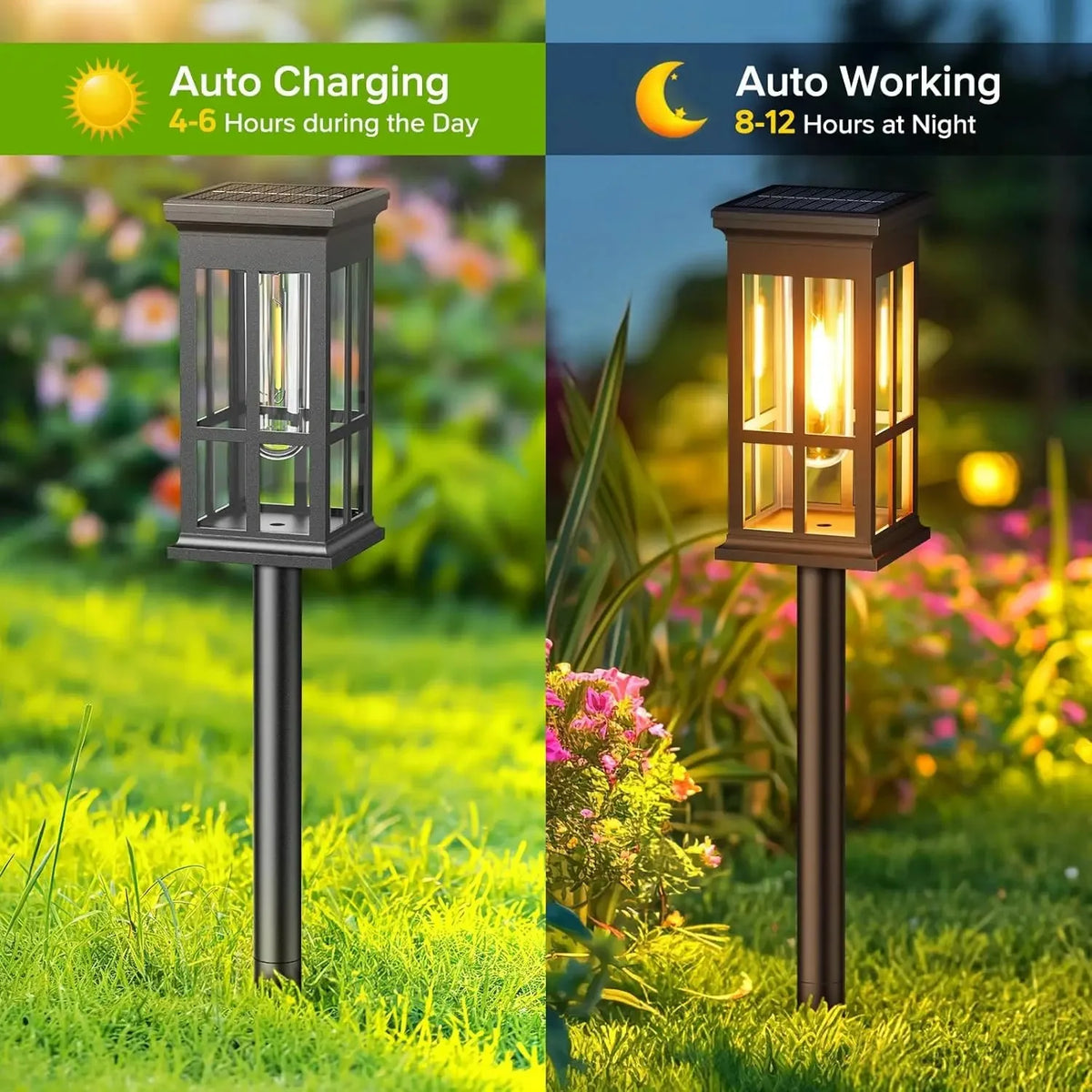 Solar Led Path Light Waterproof Garden Outdoor Landscape Decor