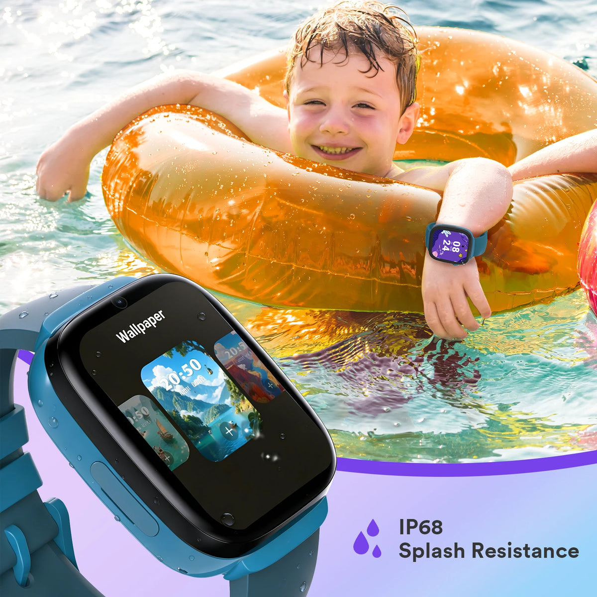 EIOTMART 4G Kids GPS Smartwatch With Video Calling SOS IP68