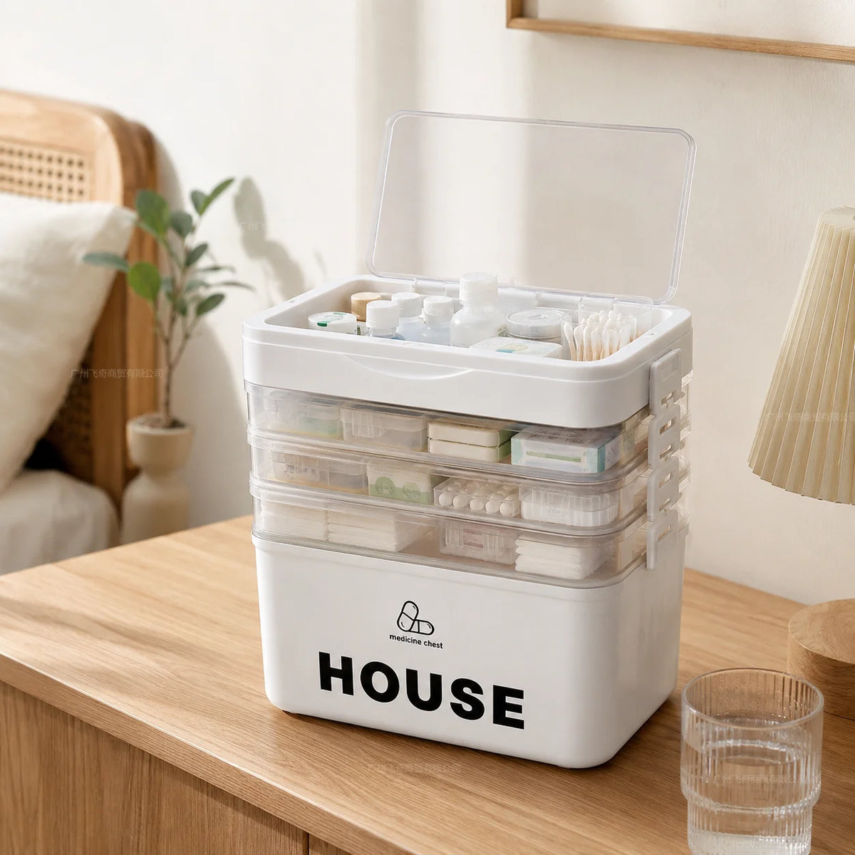 Multi Tier Stackable Storage Box With Lid For Home Organization