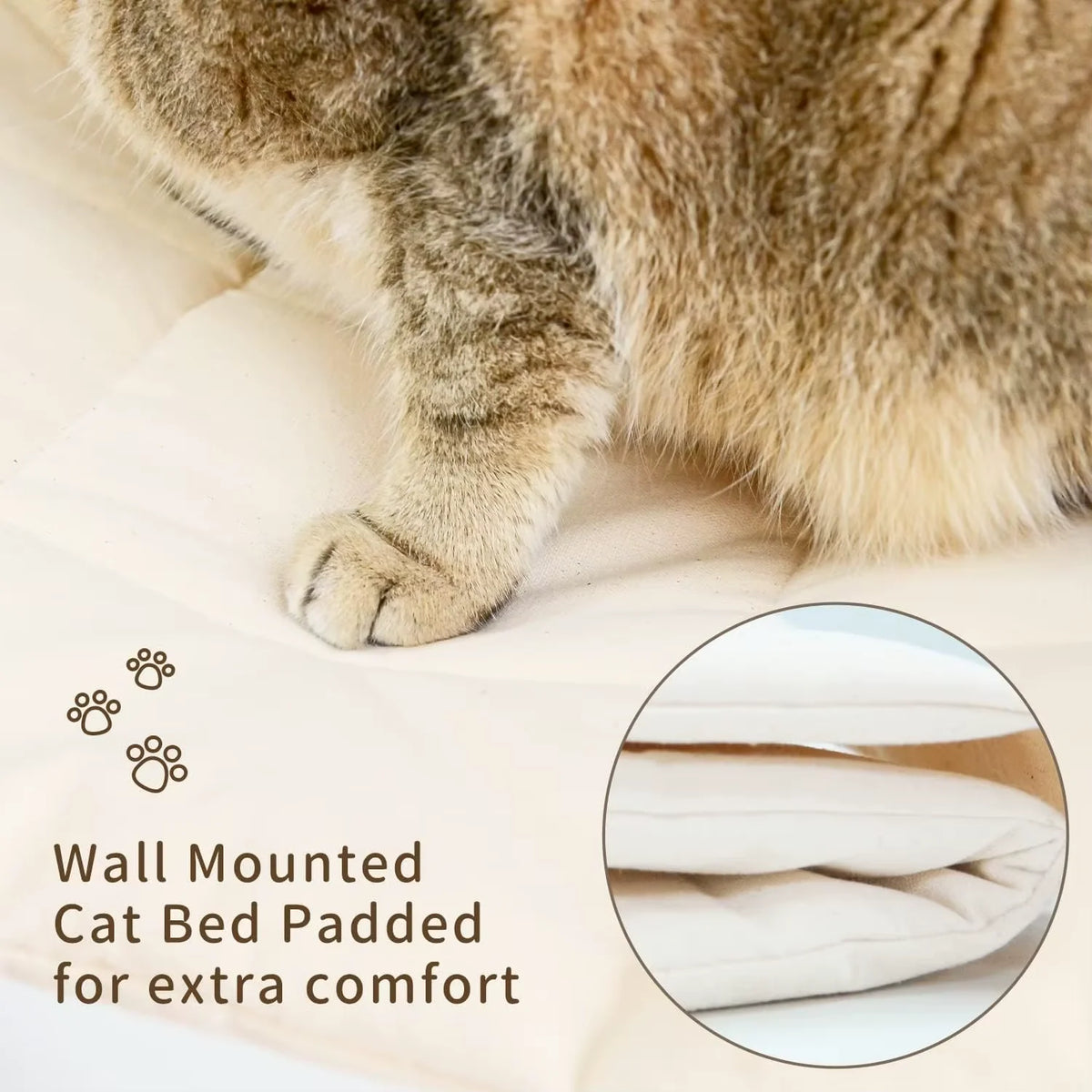 CWV Wall Mounted Cat Hammock Set Climbing Shelves Sisal Scratching