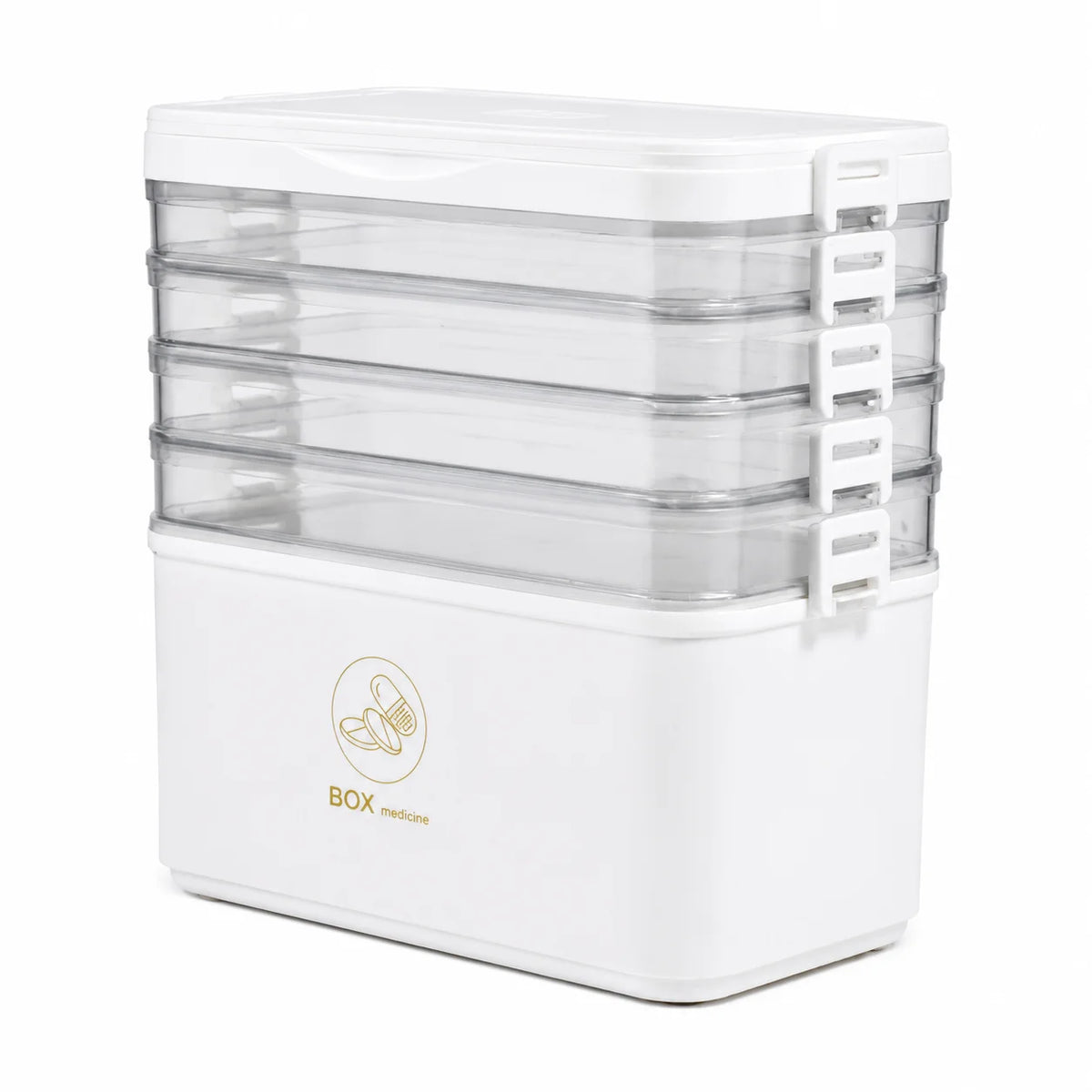 Multi Tier Stackable Storage Box With Lid For Home Organization