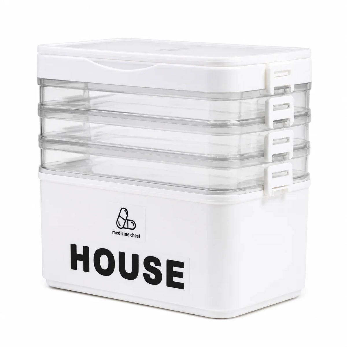 Multi Tier Stackable Storage Box With Lid For Home Organization