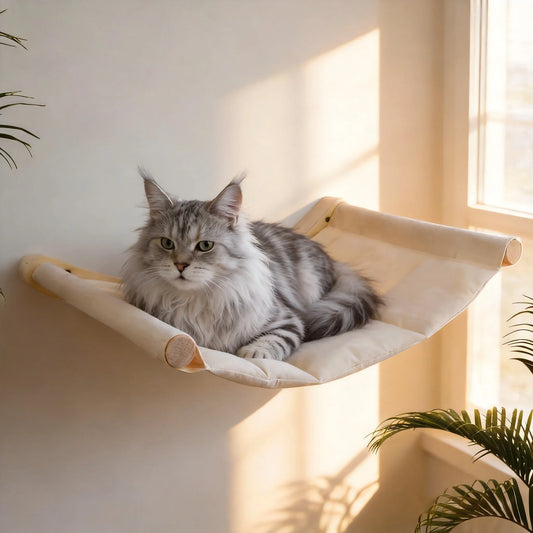 CWV Wall Mounted Cat Hammock Set Climbing Shelves Sisal Scratching