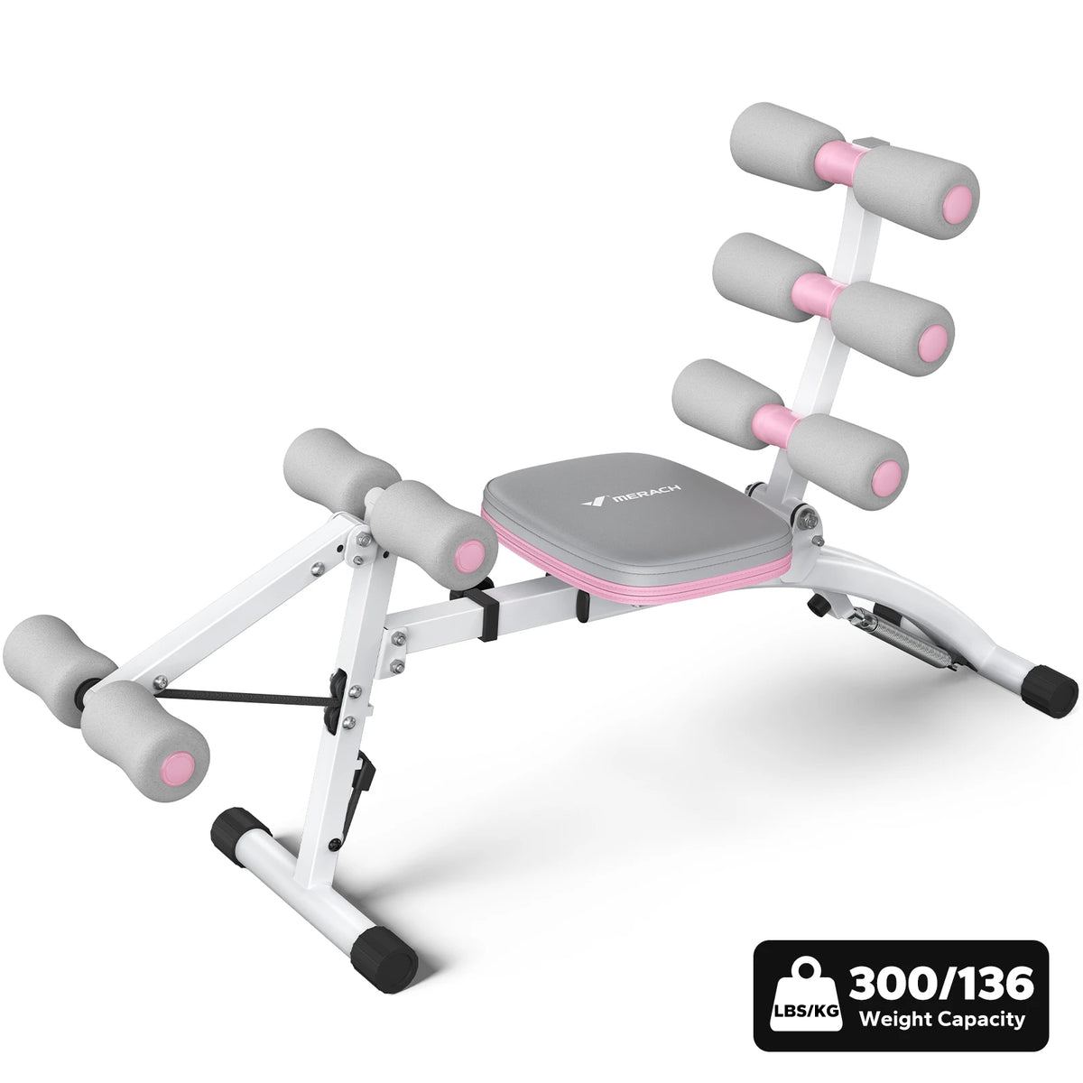 MERACH Ab Machine Multi-Functional Adjustable Ab Trainer Bench