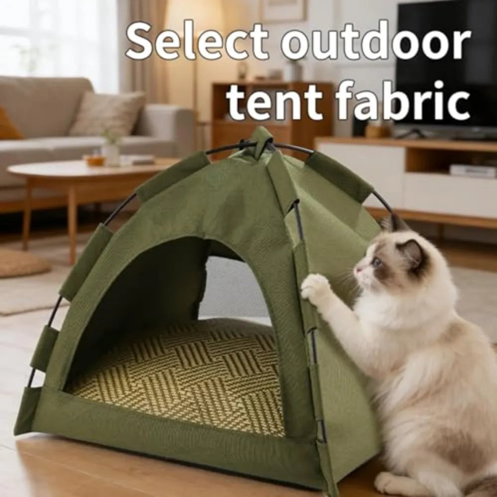 Portable Pet Tent Semi Enclosed Washable Bed For Cats And Dogs