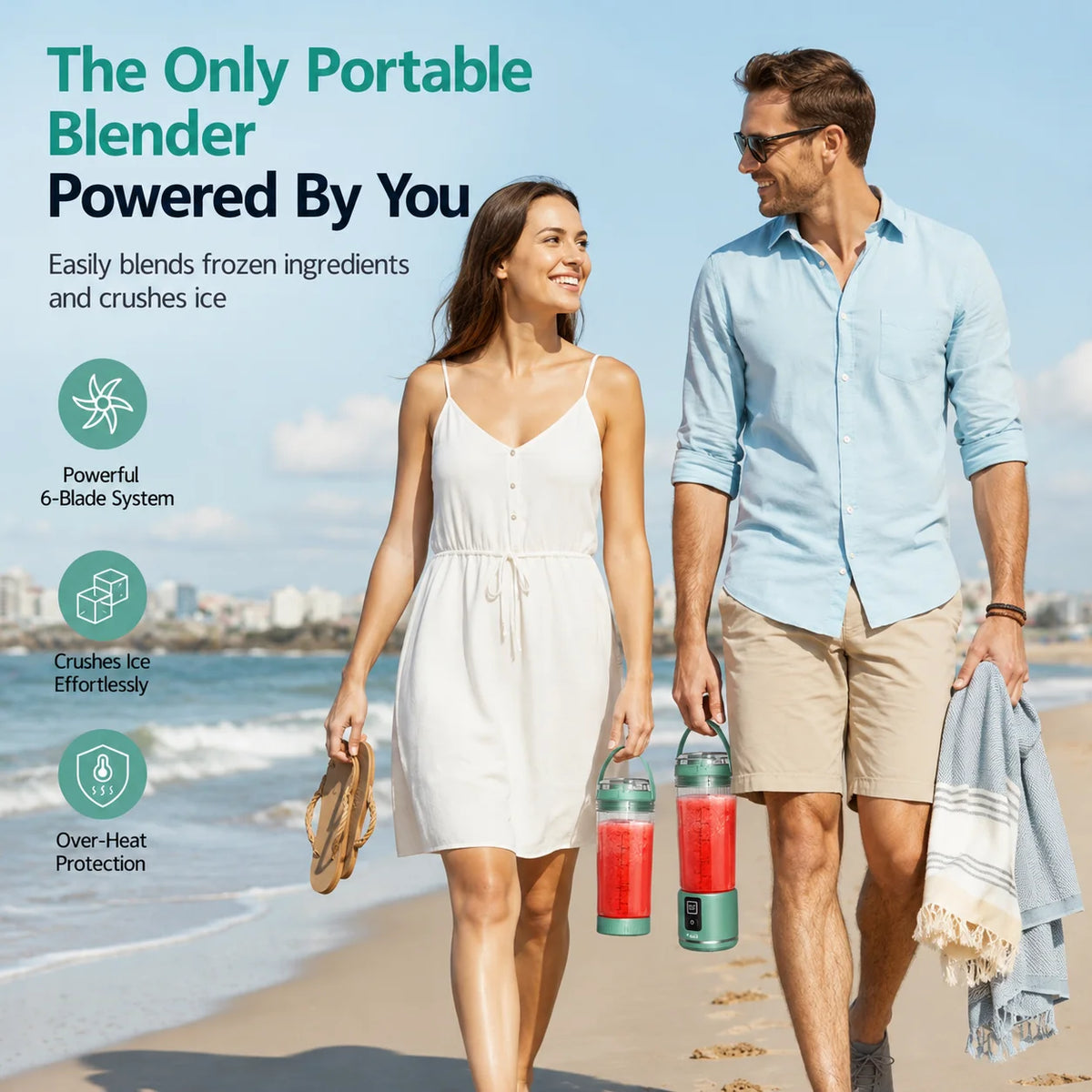 Portable Cordless USB C Blender For Shakes And Smoothies