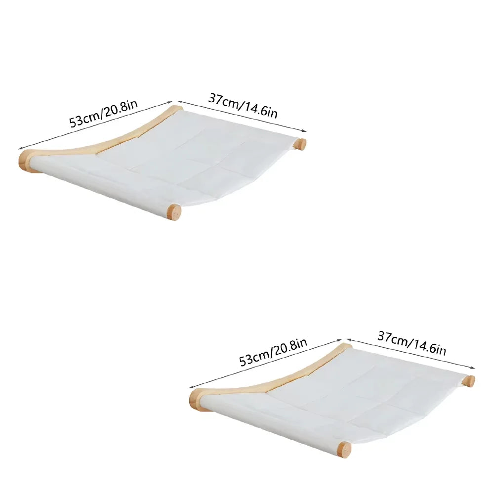 CWV Wall Mounted Cat Hammock Set Climbing Shelves Sisal Scratching