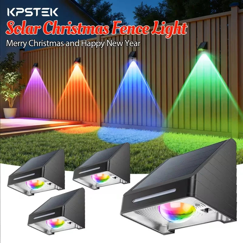 Solar IP65 Waterproof Fence Light LED Outdoor Deck Garden Lamp