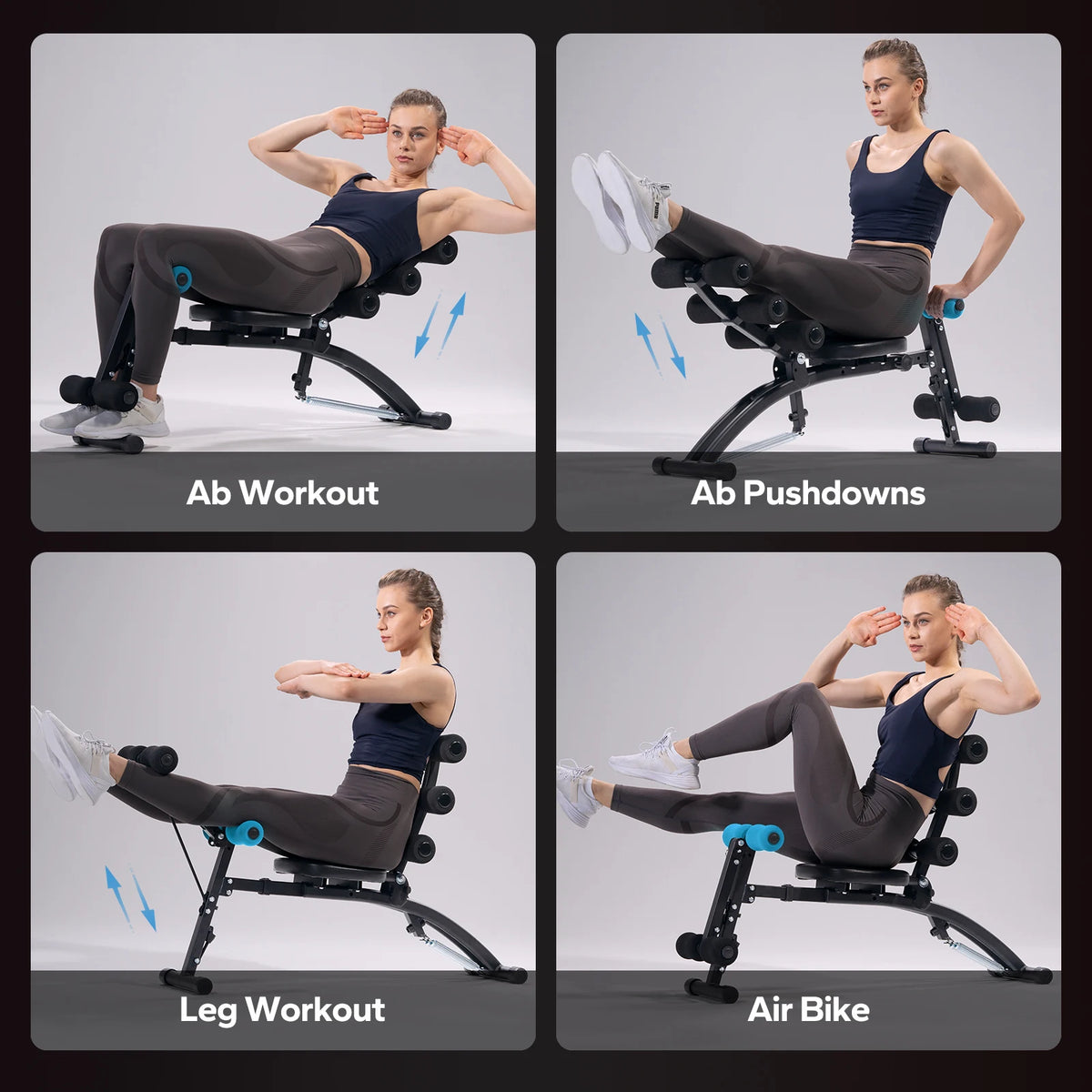 MERACH Ab Machine Multi-Functional Adjustable Ab Trainer Bench