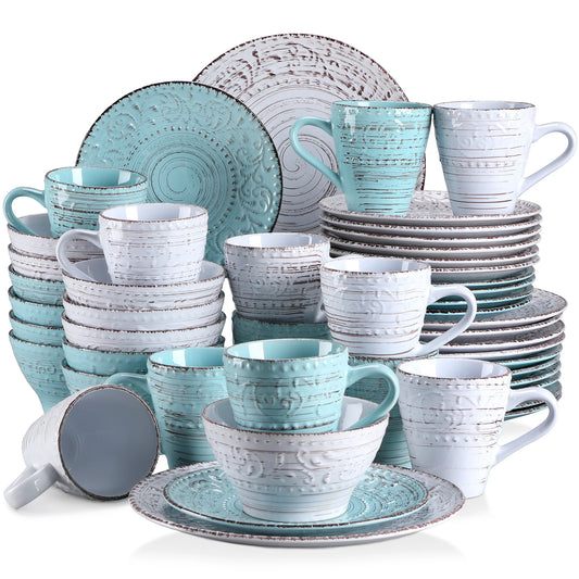 Malacasa Complete Ceramic Dinner Plates Set With Bowls And Mugs