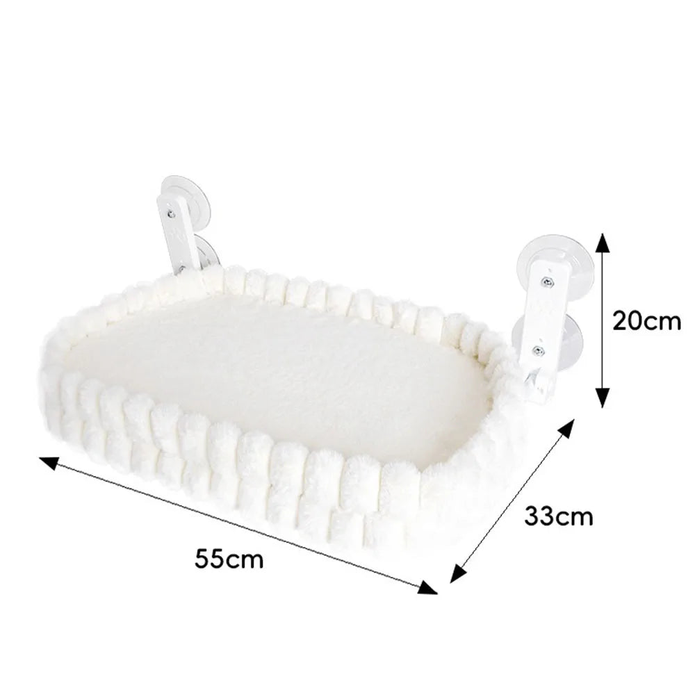Foldable Indoor Cat Hammock With Reversible Window Mount Cushion