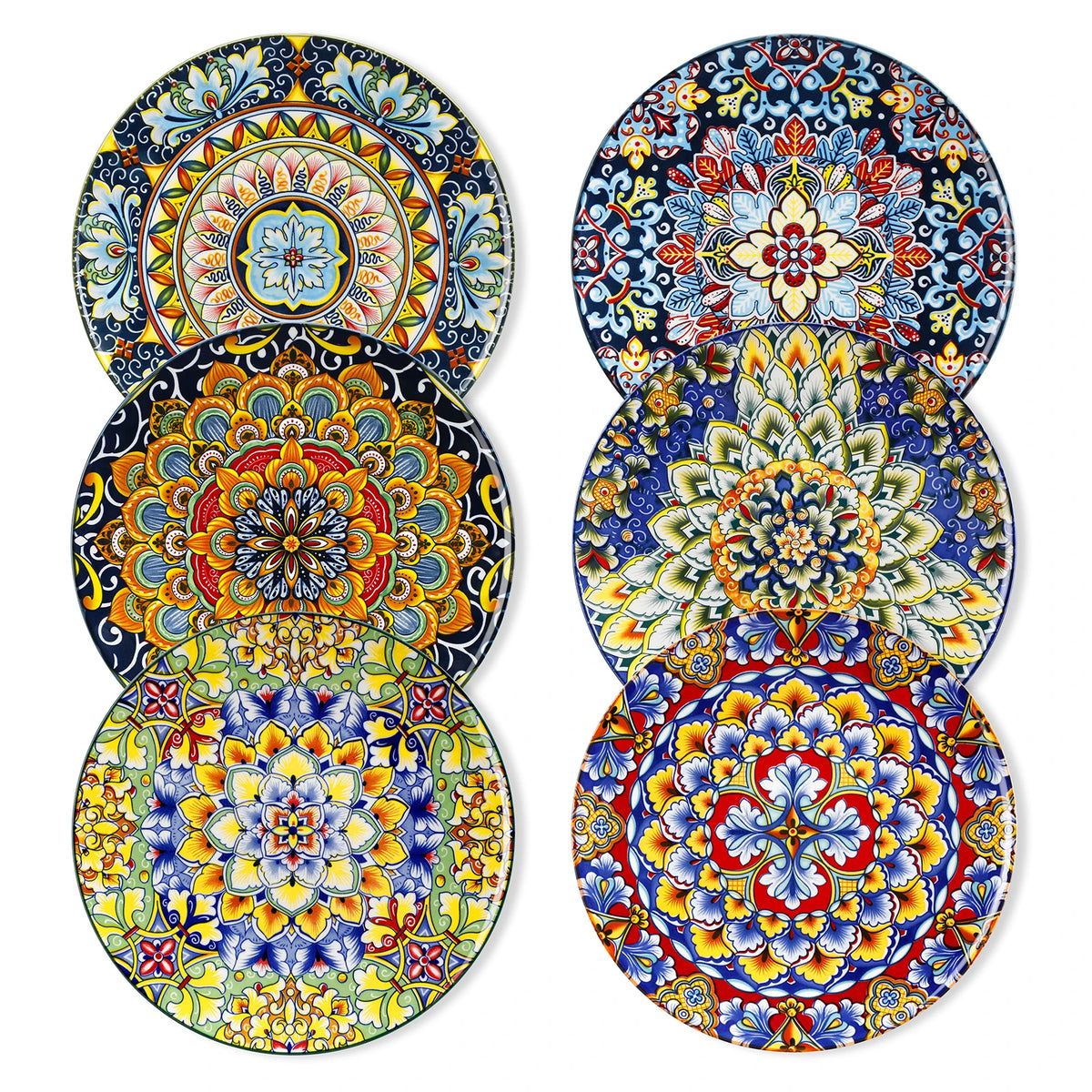 Vancasso Porcelain Dinner Plates Set Bohemian Floral Design