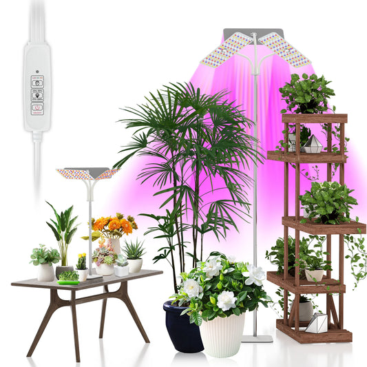 Three Head Full Spectrum LED Grow Light With Stand