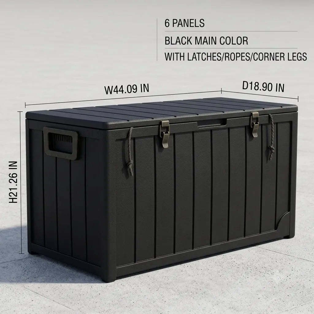 Heavy Duty Waterproof Outdoor Plastic Storage Box With Latches