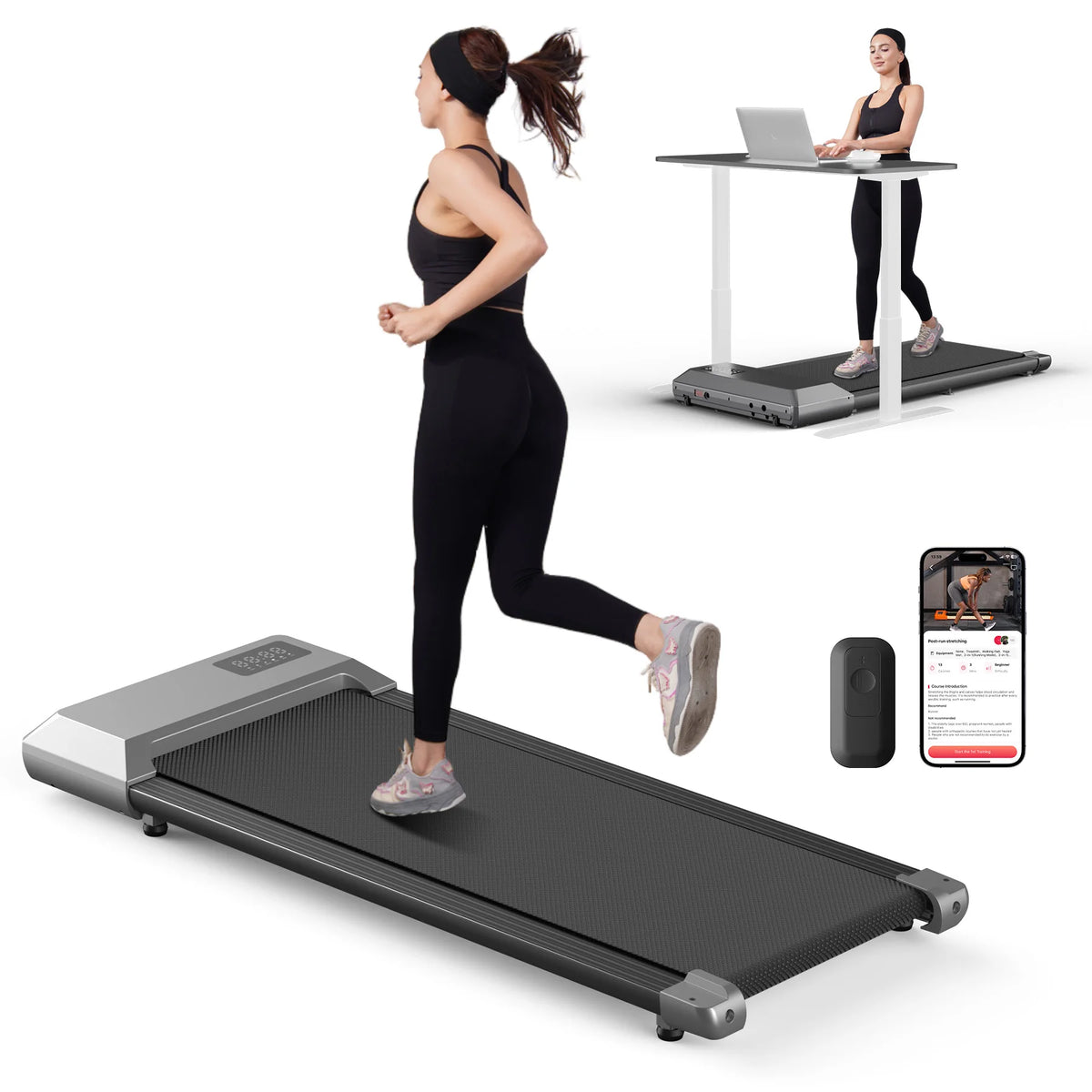 Superun 2In1 Treadmill Home Use 2.5HP Walking Running Bluetooth