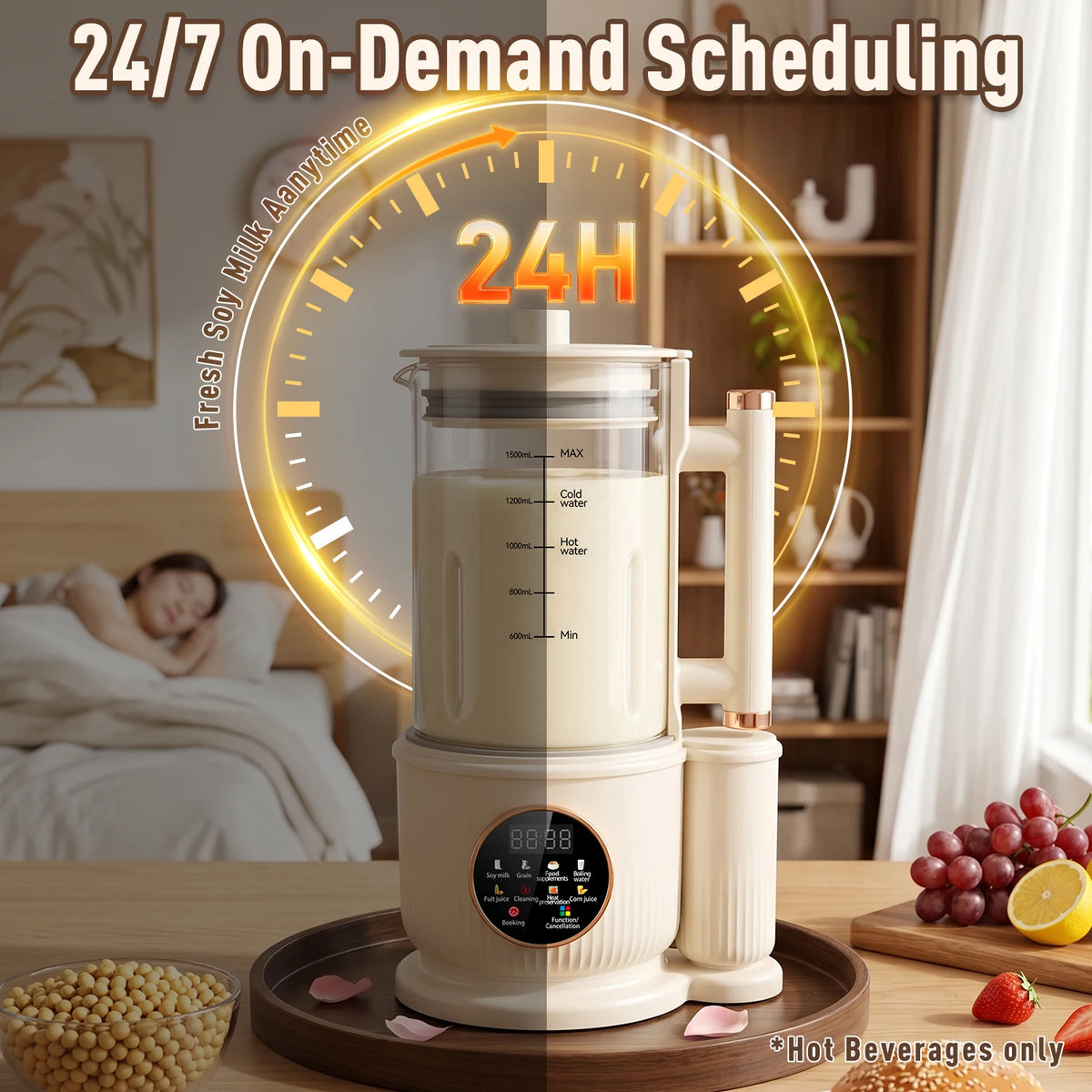 Automatic Nut Milk Maker For Coffee, Juices And Grains
