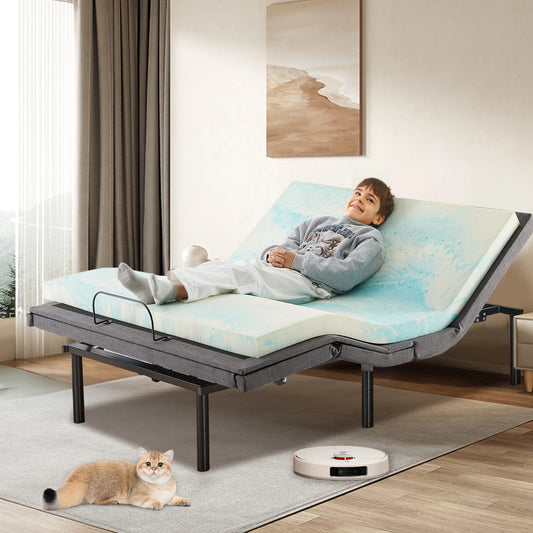 JHK Electric Queen Adjustable Bed With Zero Gravity And Wireless Remote