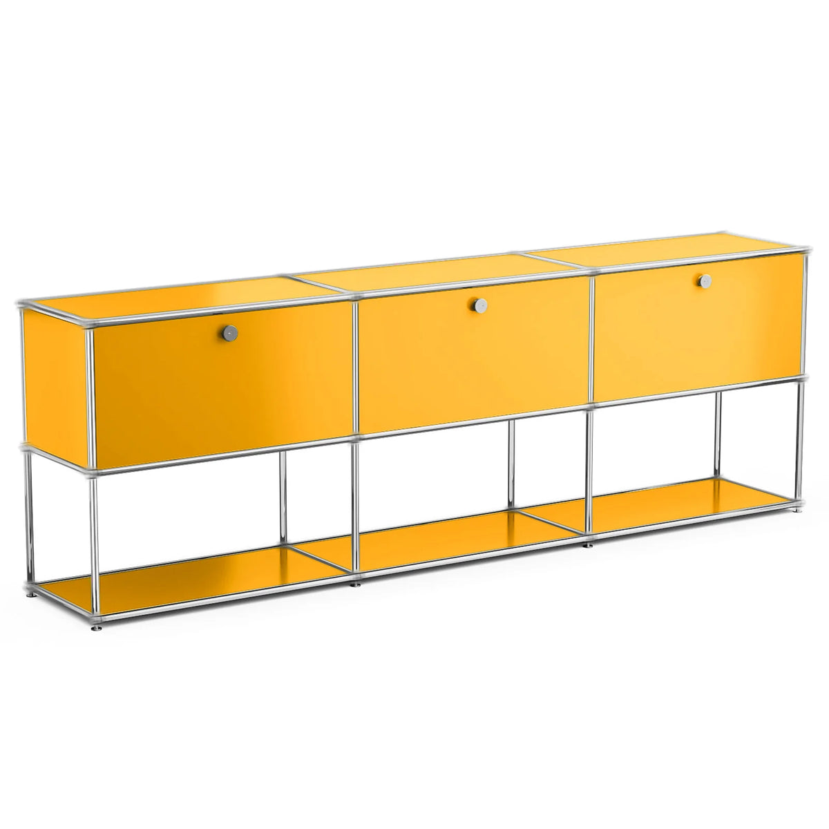 Modern Stainless Steel Storage Cabinet TV Stand Organizer Shelf