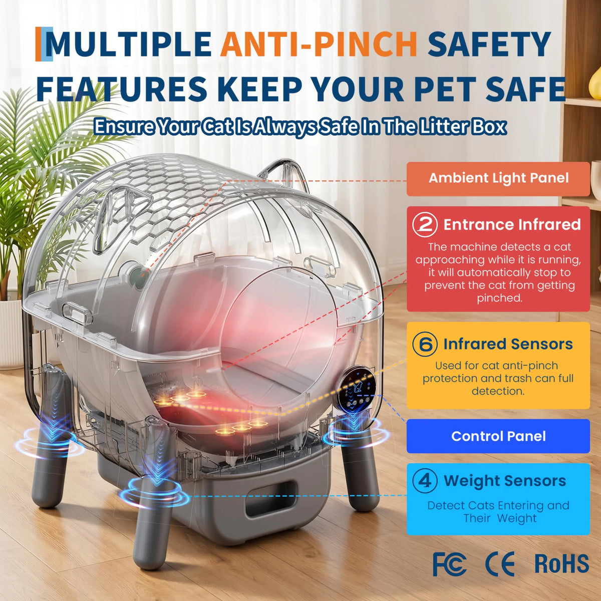 HiMISS Self Cleaning Litter Box With Automatic App Control