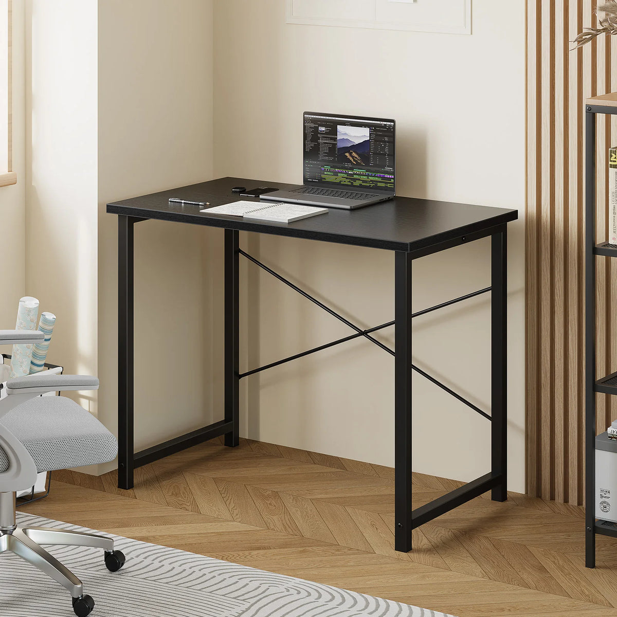MCQ 31 Inch Standing Office Computer Desk Sturdy Metal Frame