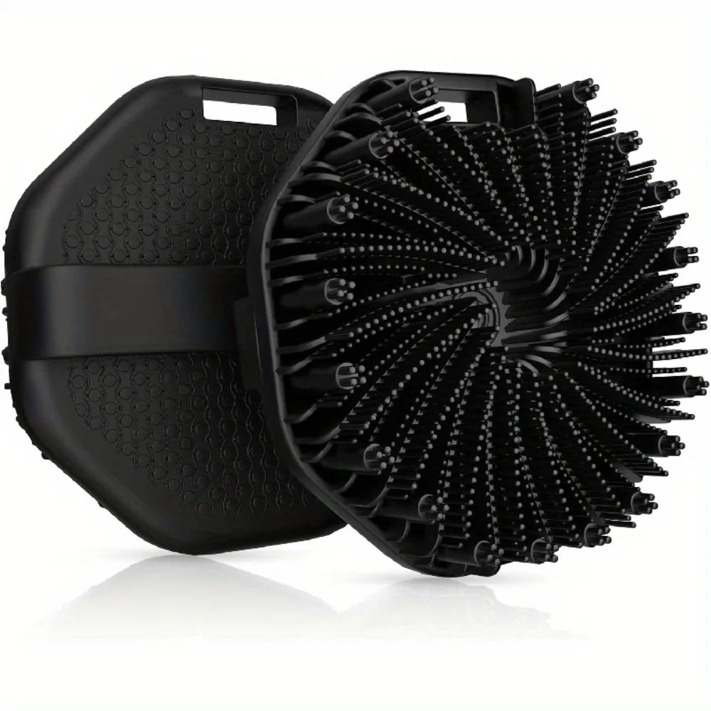 Soft Silicone Back Brush With Handle For Bath And Exfoliation