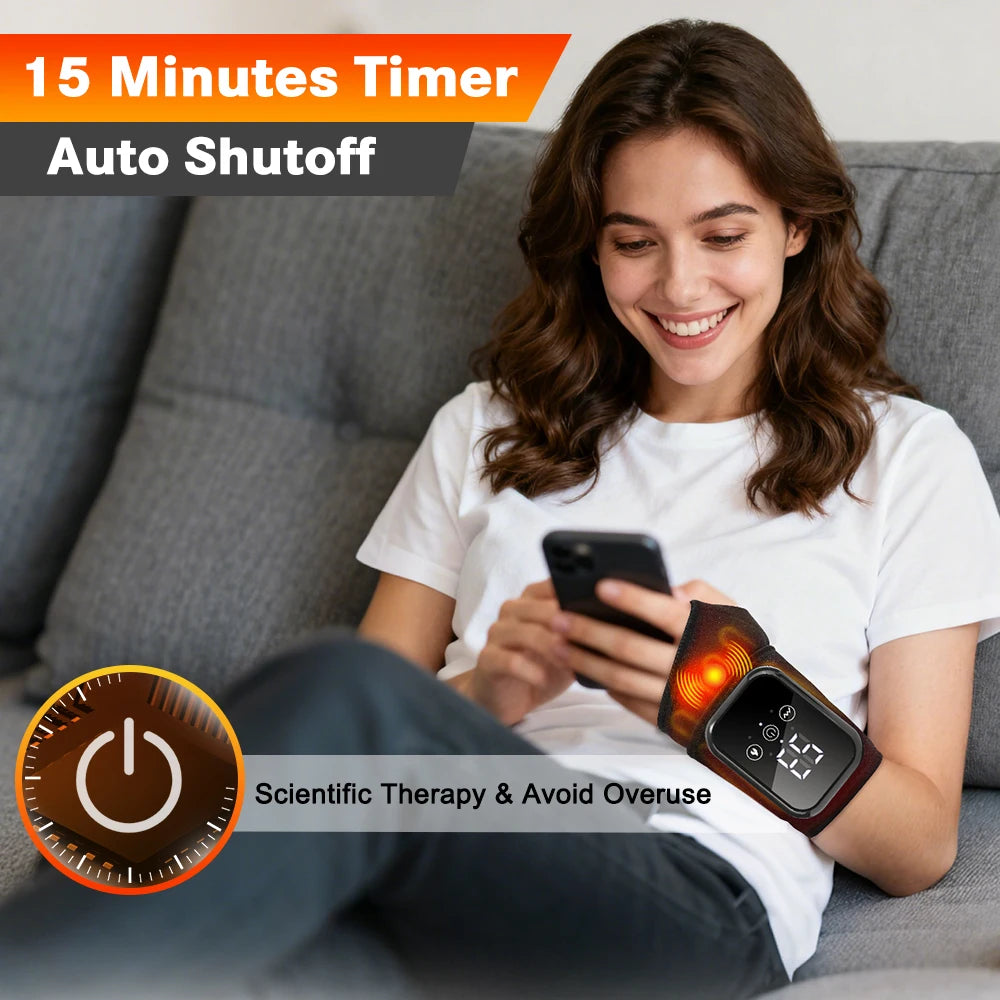 AGDOAD Electric Heating Wrist Massager For Carpal Tunnel Relief