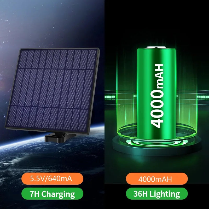 Intelamp Solar Pendant Light Waterproof Outdoor Garden Lamp 4000mAh