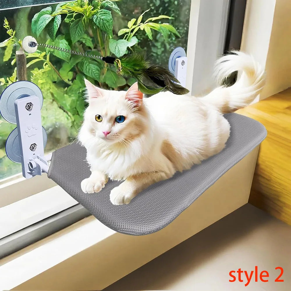Foldable Window Cat Hammock Bed With Four Strong Suction Cups