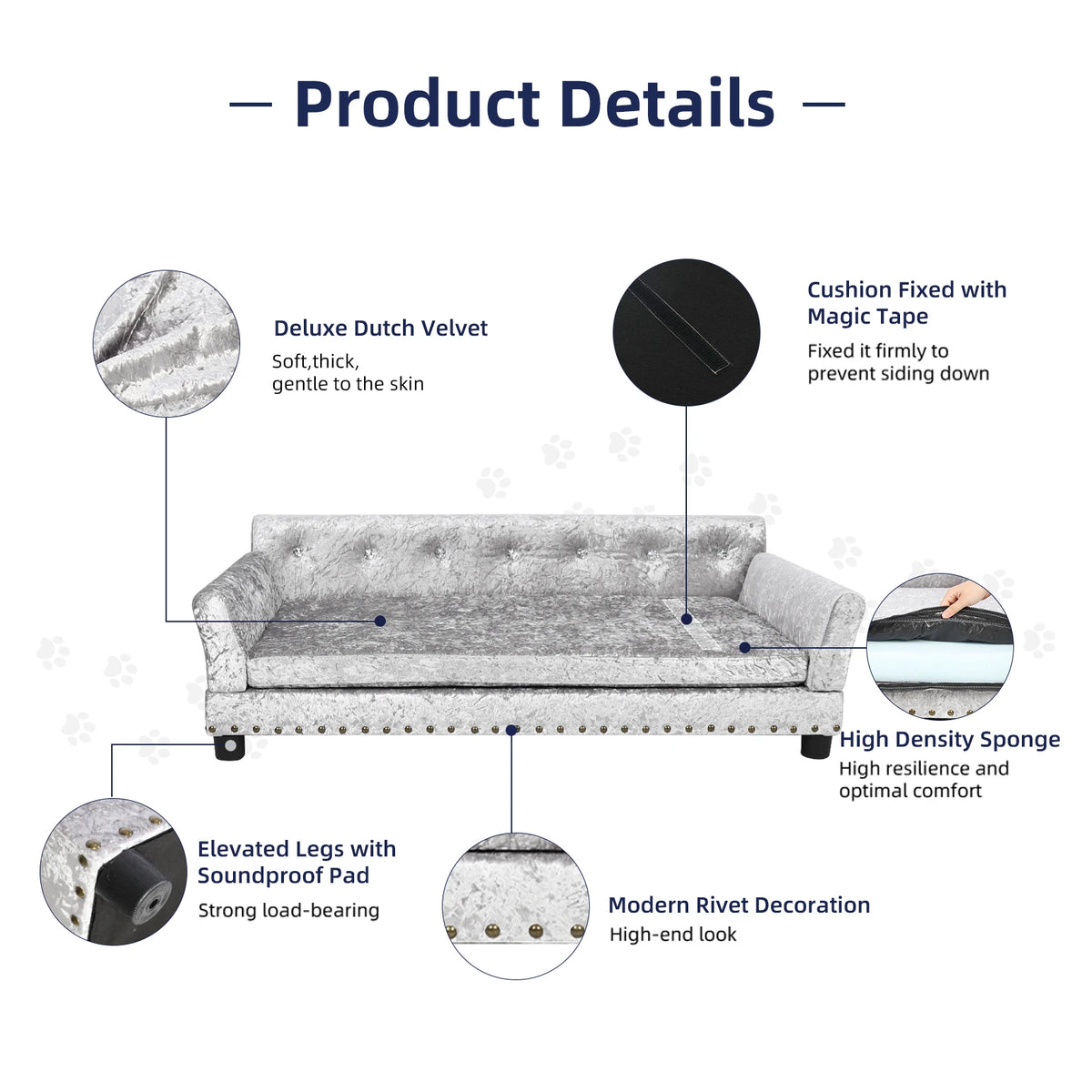 BINGOPAW Extra Large Dog Sofa Bed For Large Dogs Elevated