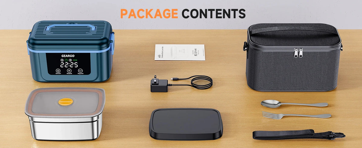 Rechargeable Cordless Electric Heated Lunch Box For Portable Meal Storage