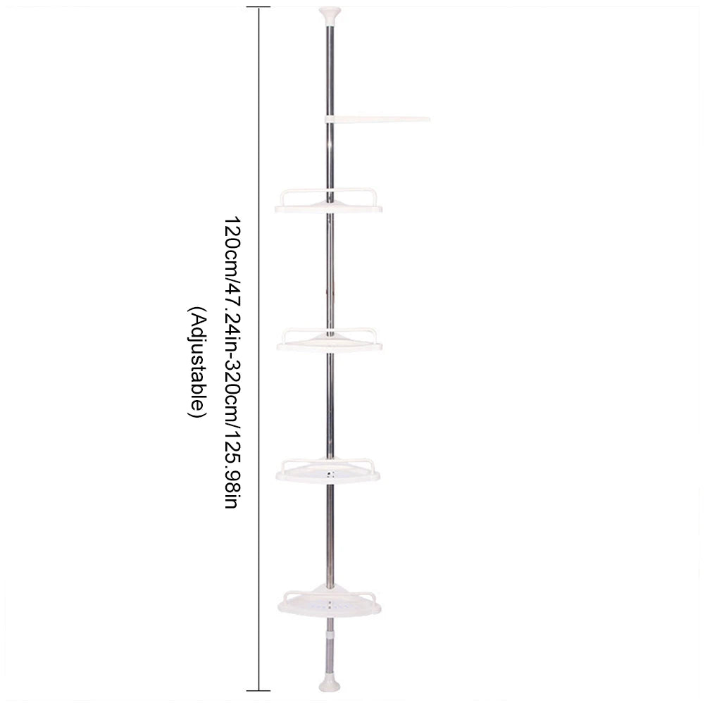 Atuotin Telescopic Bathroom Corner Shelf With Four Adjustable Trays