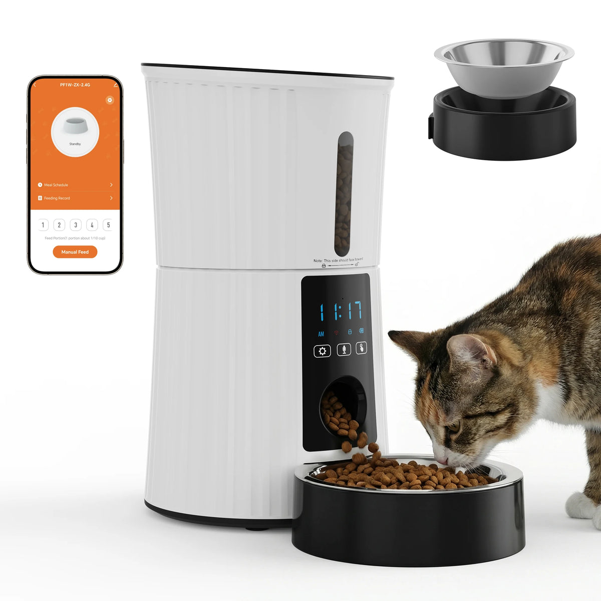 Programmable WiFi Automatic Cat Food Dispenser With App Control
