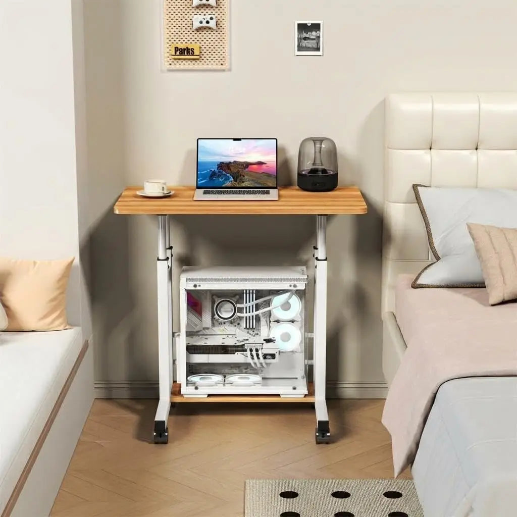 Bamboo Adjustable Height Standing Desk For Home Office Workstation