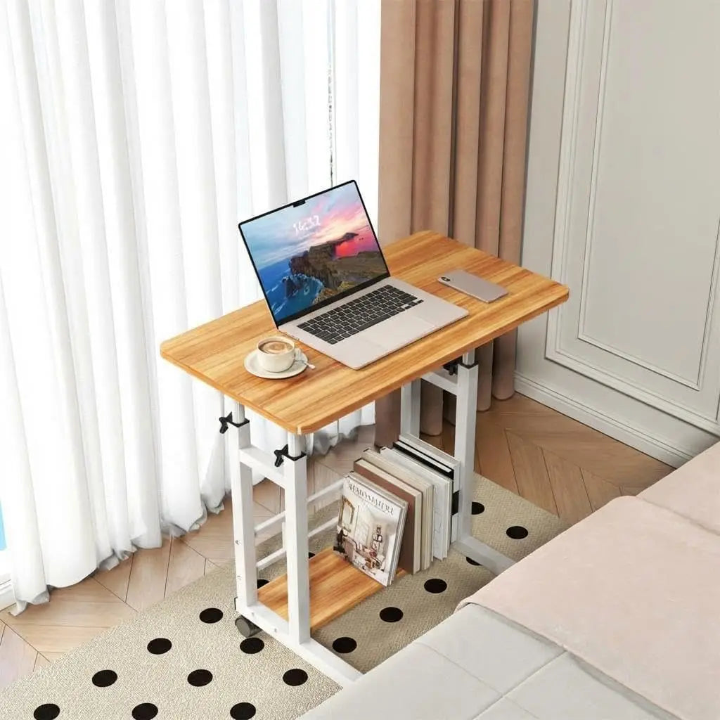 Bamboo Adjustable Height Standing Desk For Home Office Workstation