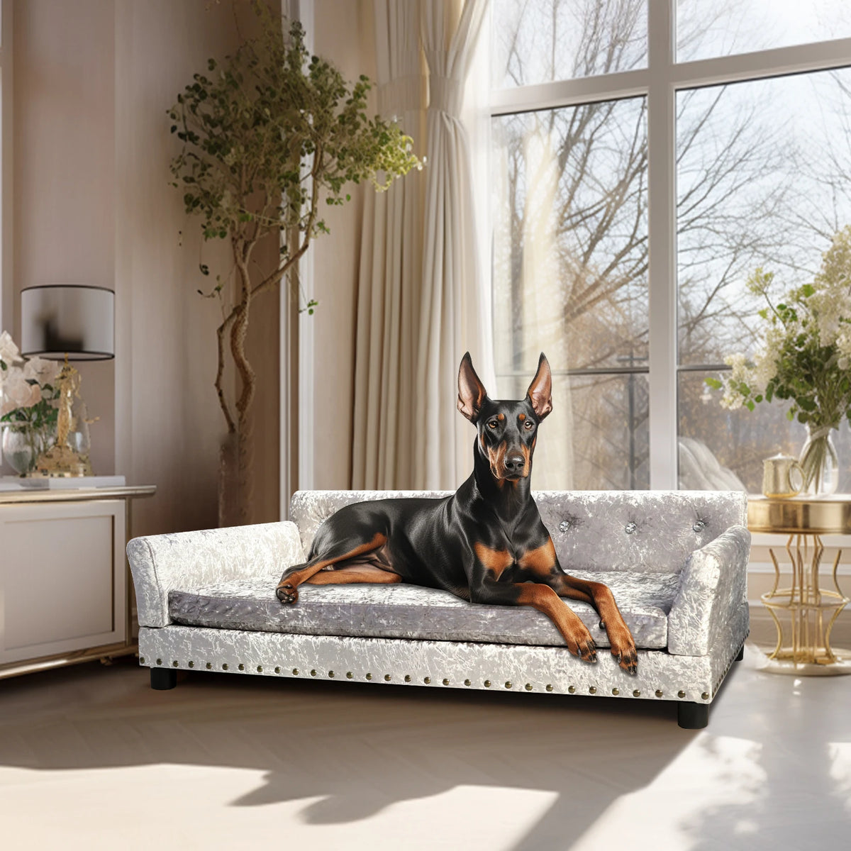 BINGOPAW Extra Large Dog Sofa Bed For Large Dogs Elevated