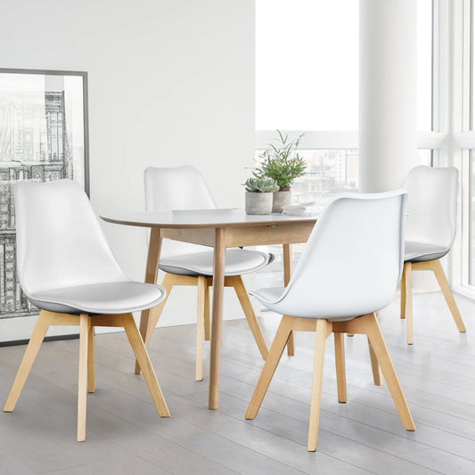 JHK Leather Dining Chairs Featuring Ergonomic Padded Seating