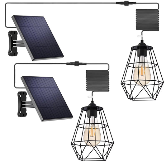 Intelamp Solar Pendant Light Waterproof Outdoor Garden Lamp 4000mAh