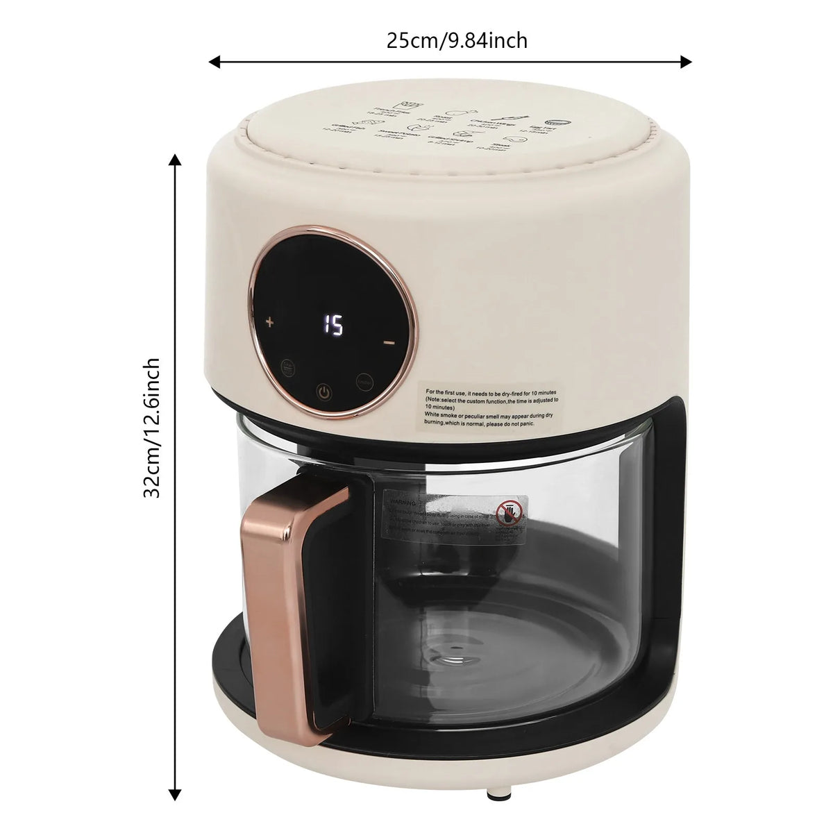 1200W Air Fryer 6-In-1 With 2-Year Warranty For Home Use
