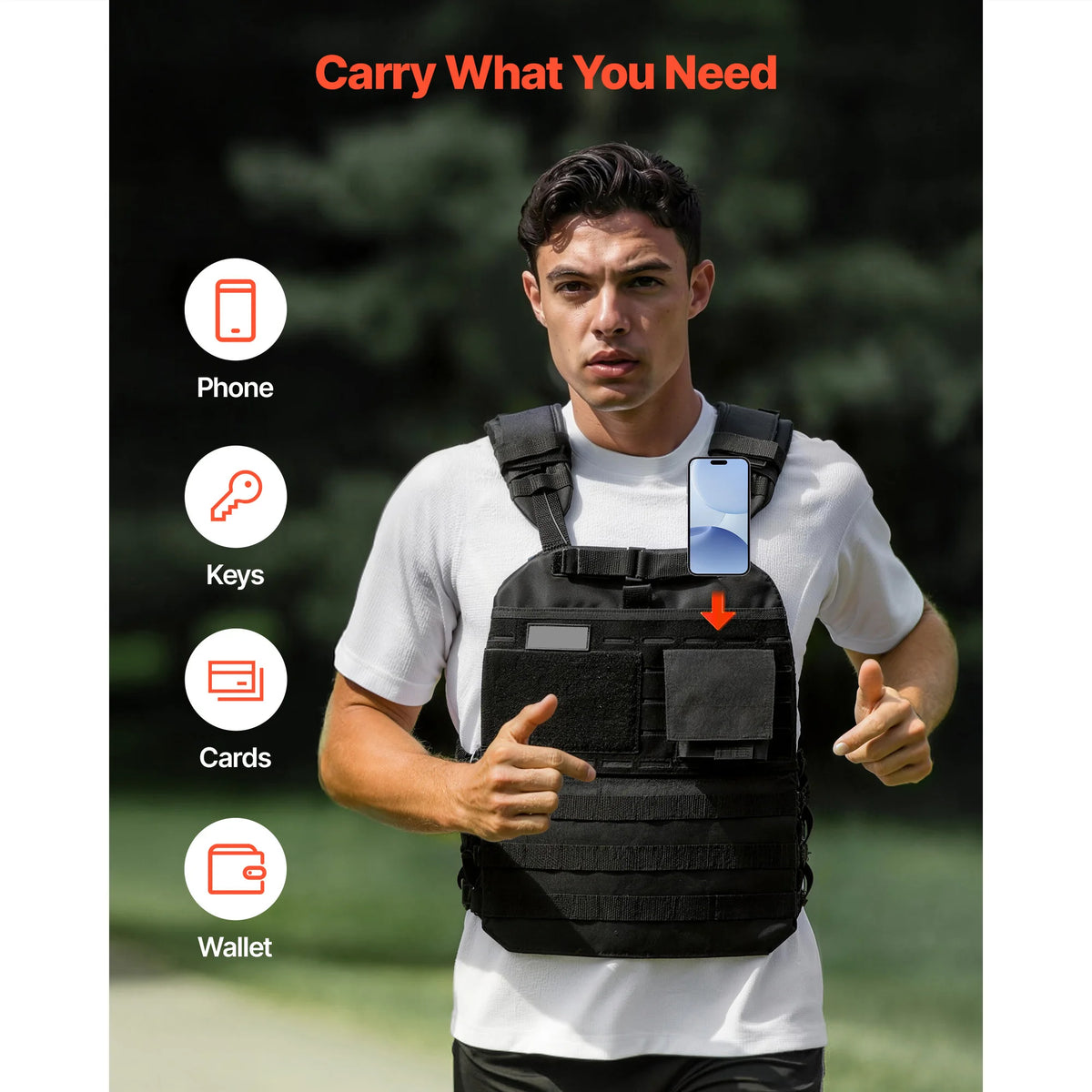 Professional Weighted Vest With Padded Shoulders For Strength Training Runs