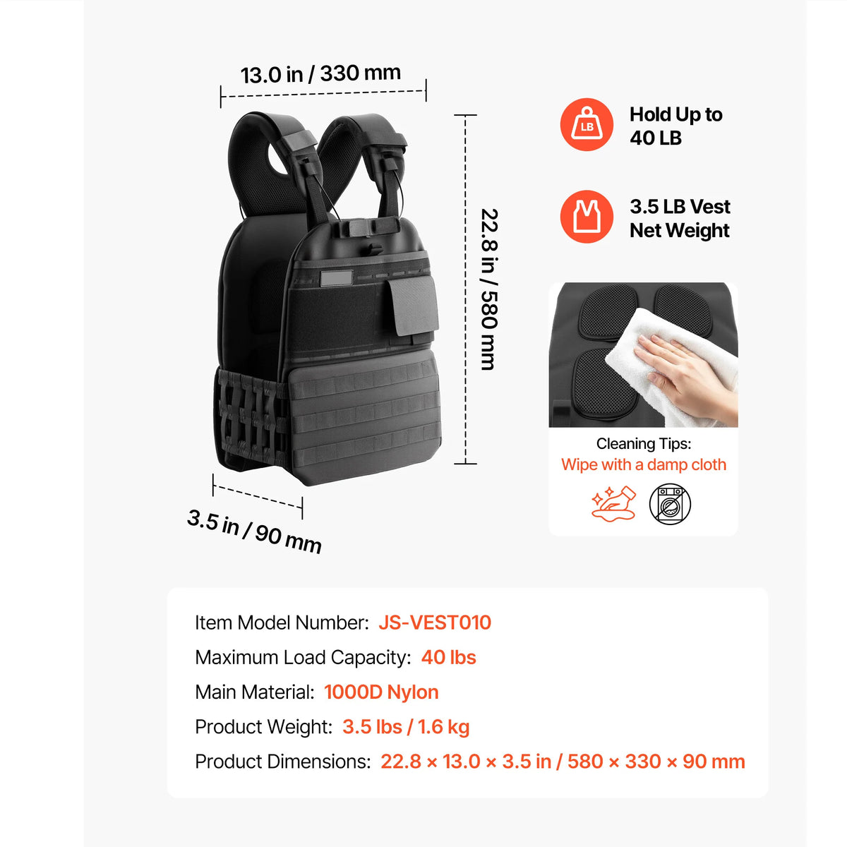 Professional Weighted Vest With Padded Shoulders For Strength Training Runs