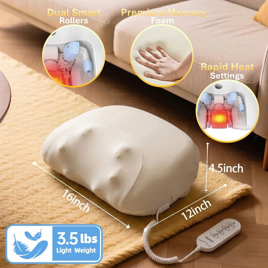Heyelax Cordless Neck And Shoulder Massager Pillow With Heat