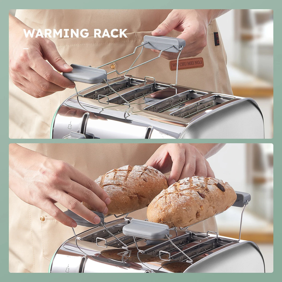 4 Slice Stainless Steel Toaster With Extra Wide Slots